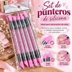 Set Pinceles de silicona  (Rosado)