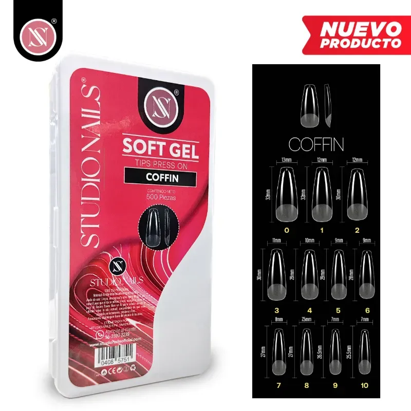 Uñas Soft Gel Coffin