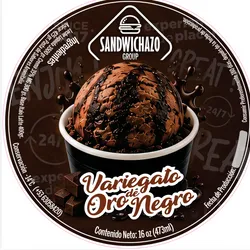 Helado Italiano Variegato Oro Nero