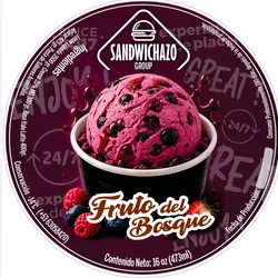 Helado Italiano Frutos del Bosque