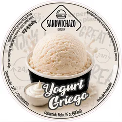Pote de Helado 16onz Yogurt Griego