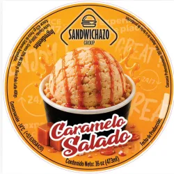 Pote de Helado 16onz Caramelo Salado