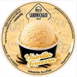 Pote de Helado 16onz Vainilla Francesa