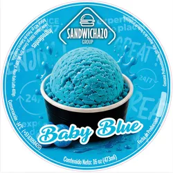 Pote de Helado 16onz Baby Blue