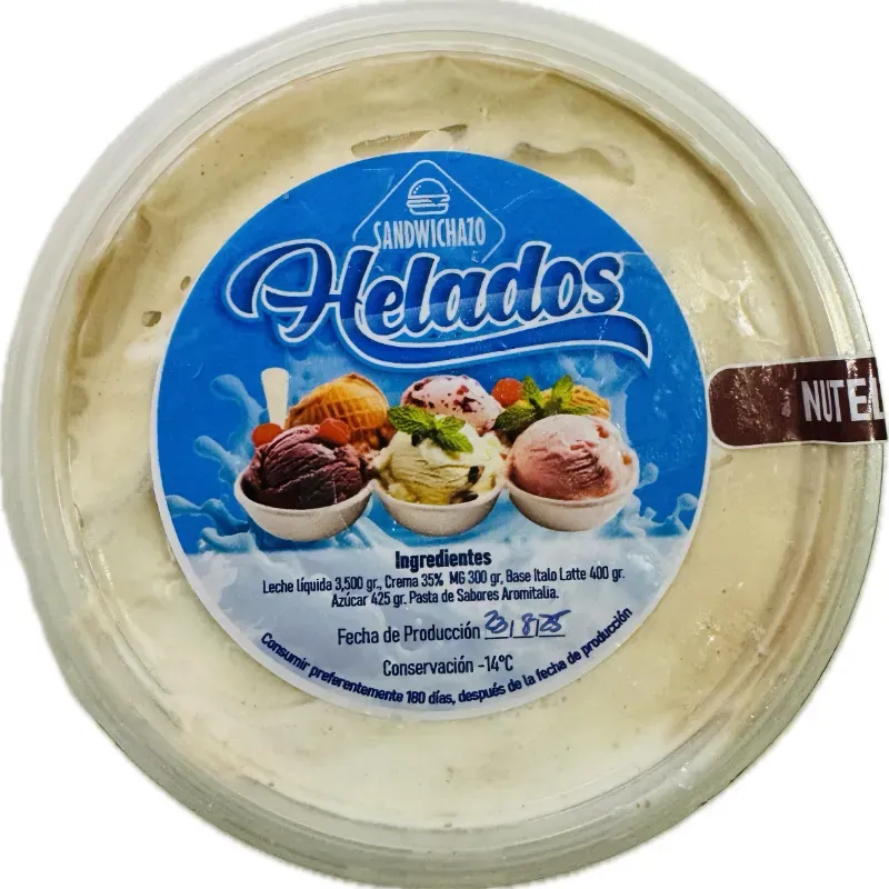 Pote de Helado 16onz Nutella