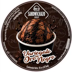 Pote de Helado 16onz Variegato Oronero