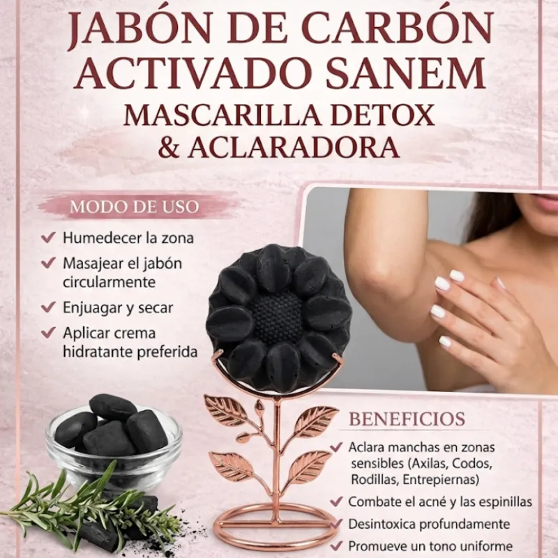 Jabón de carbón activado