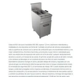 FREIDORA DE GAS CASTA  8+8 Litro