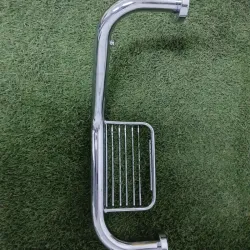 Asidero para baño con jabonera de acero inoxidable