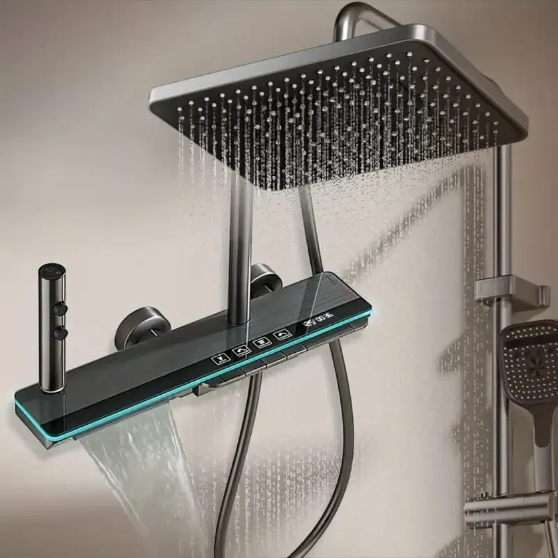 Duchas Mezcladoras Negras para baño con Sensor de temperatura