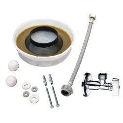 Kit para taza de baño descarga ala piso edesa