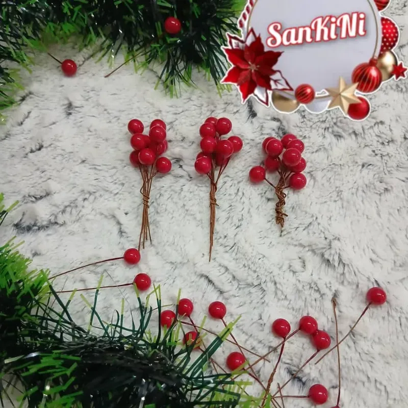 Bayas navideñas x ramitos de 10u