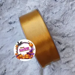 Cinta de satin Dorada 4cm x metro