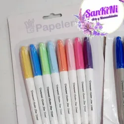 Estuche de marcadores permanentes tonos pastel