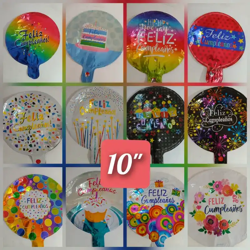Globos metalicos Feliz Cumpleaños 