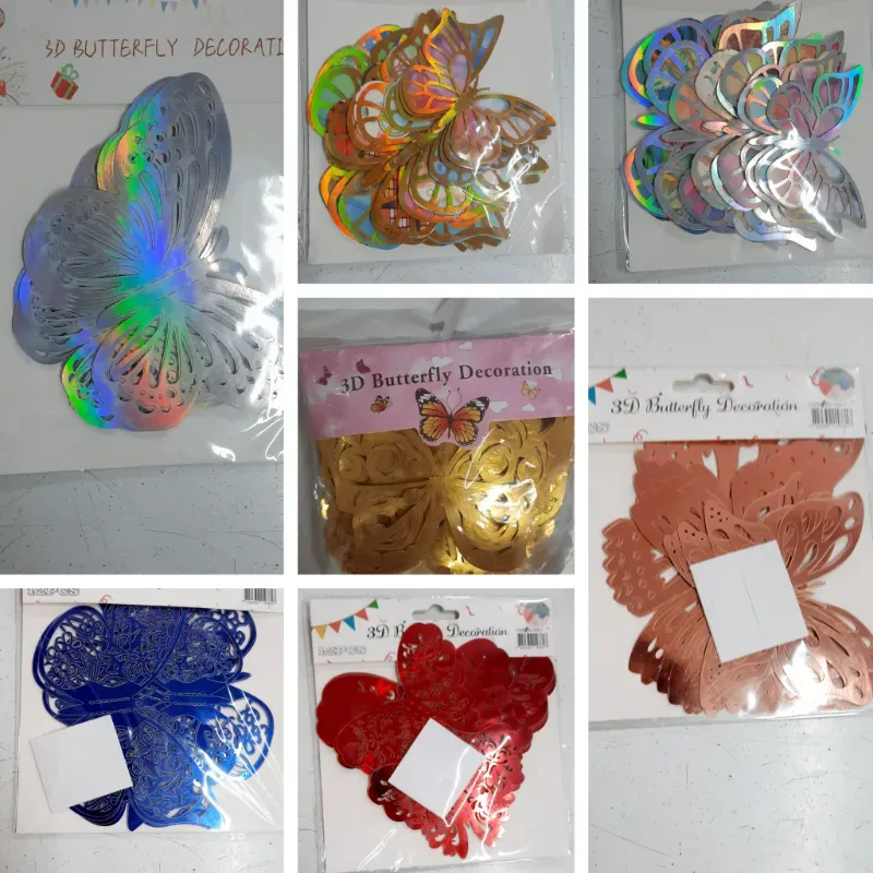 Mariposas 3D metalizadas 