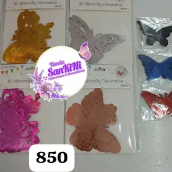 Mariposas 3D metalizadas 