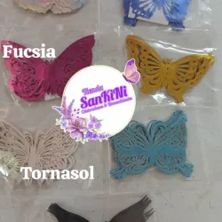 Mariposas 3D metalizadas 