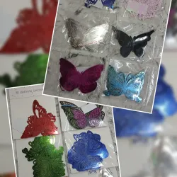 Mariposas 3D metalizadas 