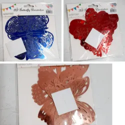 Mariposas 3D metalizadas 