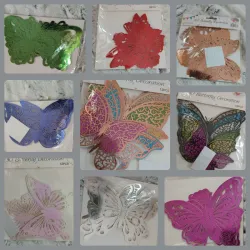 Mariposas 3D metalizadas 