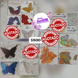 Mariposas 3D metalizadas 