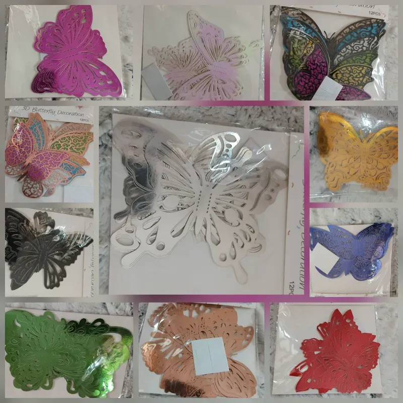 Mariposas 3D metalizadas 