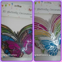 Paquetes de mariposas 3D metalizadas..  