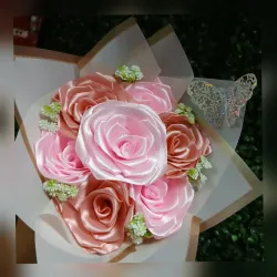 Ramo de 7 Rosas eternas Rosadas