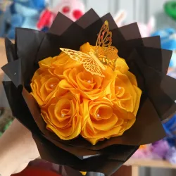 Ramo de rosas eternas Amarillas