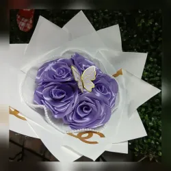 Romo de flores eternas Malva