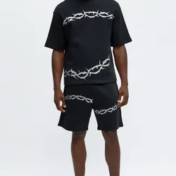 Conjunto estampado de espinas
