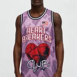 Desmangado estilo Basketball estampado Hearts broker
