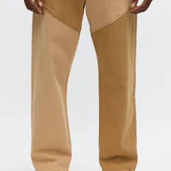 Jeans 2 tonos marrón claro/oscuro