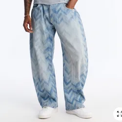 Jeans Baggy con diseño de mezclilla