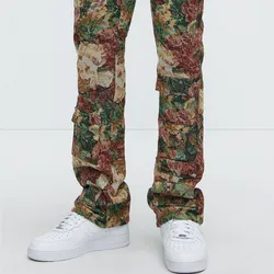 Jeans Campana Estampado Floral