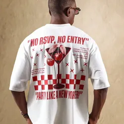 Pullover Blanco estampado de Copa de Cerezas