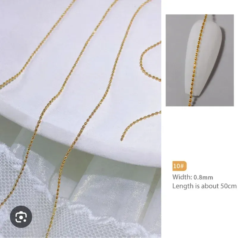 1 metro de cadenita dorada