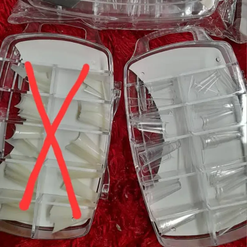 Caja de 100 tips coffin cortas