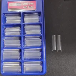 Caja de 100 tips cuadradas curvatura C