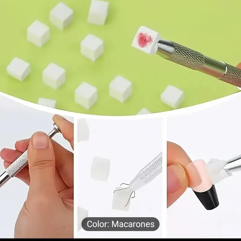 Caja de 200 esponjitas con su pinza para difuminar 