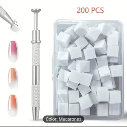 Caja de 200 esponjitas con su pinza para difuminar 
