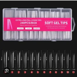 Caja de 240 tips coffin 3xl