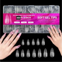 Caja de 480 tips soft gel almond