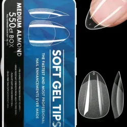Caja de 550 tips soft gel almond