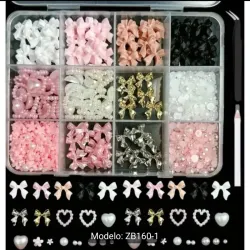 Caja de lazos con pinza y lápiz para coger decoración 