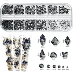 Caja de piedras negras