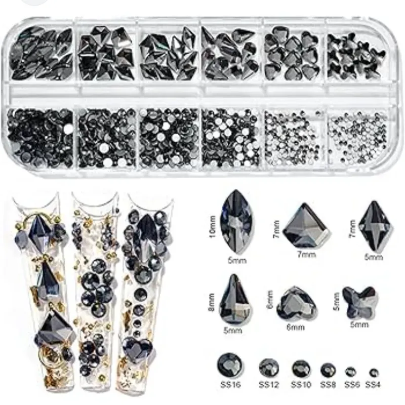 Caja de piedras negras