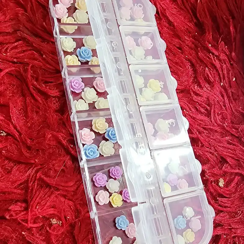 Caja de rosas de colores