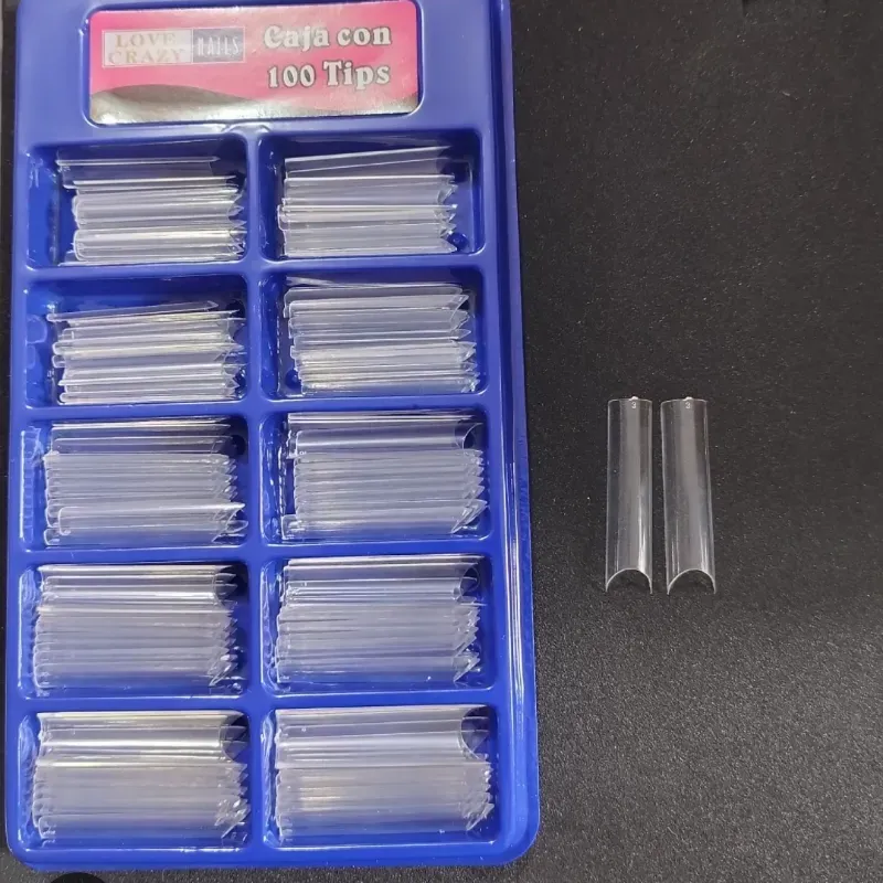 Cajas de 100 tips cuadradas curvatura C